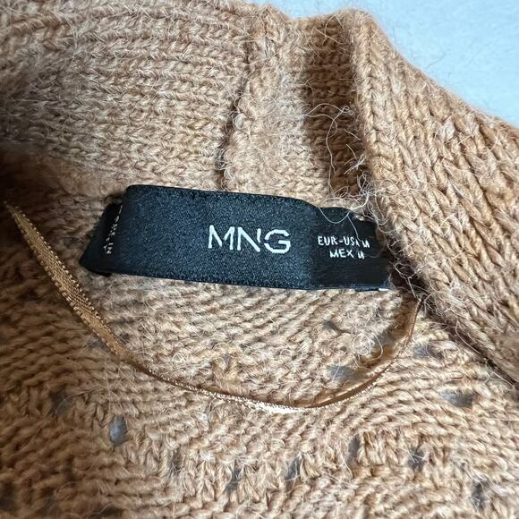 MNG Mango Openwork Knit Long Cardigan Duster Size M Neutral Minimalist Preppy - Picture 8 of 9